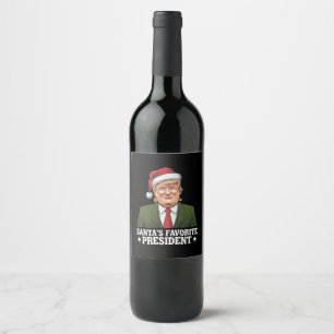 Sinterklaas' favoriete president grappige Trump ke Wijn Etiket