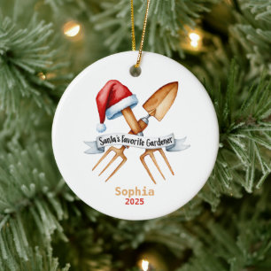 Sinterklaas' favoriete tuinman, geschenk voor plan keramisch ornament