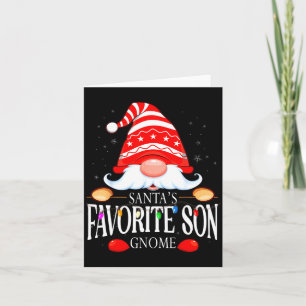 Sinterklaas Favoriete Zoon Gnome Bijpassende Kerst Kaart