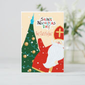 Sinterklaas felicitaties bedankkaart (Staand voorkant)