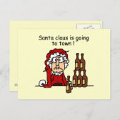 Sinterklaas gaat naar de stad feestdagenkaart (Voorkant / Achterkant)