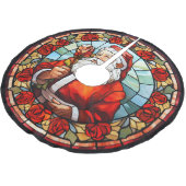 Sinterklaas Glas in lood Rozen Kerstmis Kerstboom Rok (Gekanteld)