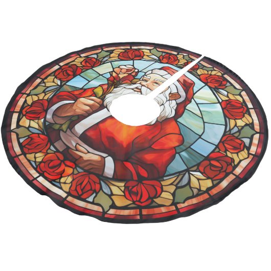  Sinterklaas Glas in lood Rozen Kerstmis Kerstboom Rok (Gekanteld)