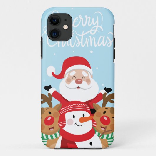 Sinterklaas, herten en snowman Case-Mate iPhone case (Achterkant)