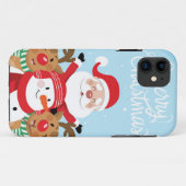Sinterklaas, herten en snowman Case-Mate iPhone case (Achterkant (horizontaal))