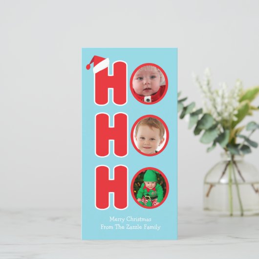 Sinterklaas Ho Ho Ho Kerst Foto Frame Feestdagenkaart (Staand voorkant)