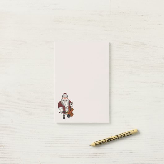Sinterklaas houdt van viool spelen post-it® notes (Op bureau)