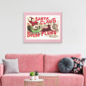 Sinterklaas  illustratieslee canvas afdruk (Insitu (Woonkamer))