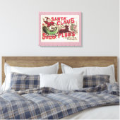 Sinterklaas  illustratieslee canvas afdruk (Insitu (Slaapkamer))