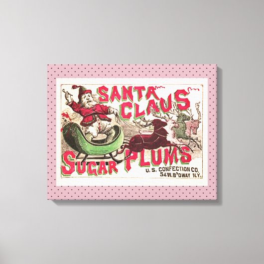 Sinterklaas  illustratieslee canvas afdruk (Voorkant)