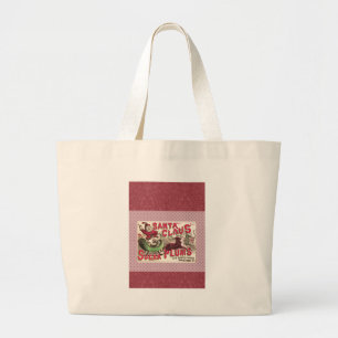 Sinterklaas illustratieslee grote tote bag