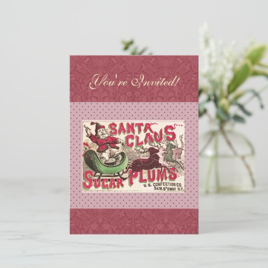 Sinterklaas illustratieslee kaart (Staand voorkant)