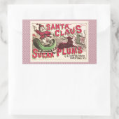 Sinterklaas illustratieslee rechthoekige sticker (Tas)