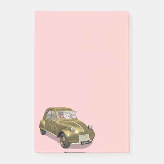Sinterklaas in citroen 2CV Post-it® Notes (Voorkant)