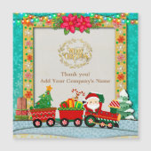 Sinterklaas in de trein met geschenken en kerstboo (Voorkant)