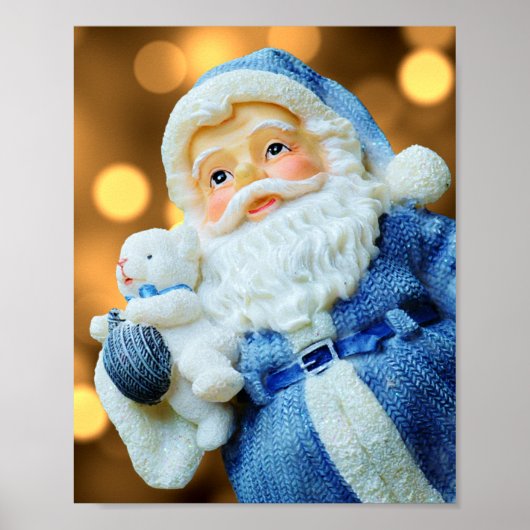 Sinterklaas in een blauw Suit Poster (Voorkant)