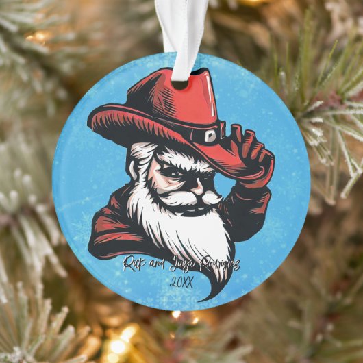 Sinterklaas in een Western Pet Kerst Ornament (Boom)