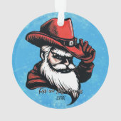 Sinterklaas in een Western Pet Kerst Ornament (achterkant)