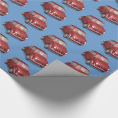 Sinterklaas in Fiat 500 Cadeaupapier (Hoek)