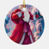 Sinterklaas in het bos keramisch ornament (Achterkant)