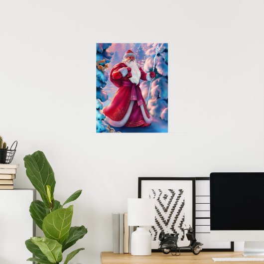 Sinterklaas in het bos poster (Thuiskantoor)