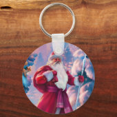 Sinterklaas in het bos sleutelhanger (Voorkant)