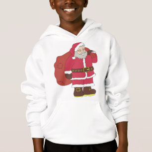 Sinterklaas in rood met cadeautas en eierlassen