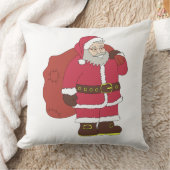 Sinterklaas in rood met cadeautas en eierlassen kussen (Deken)