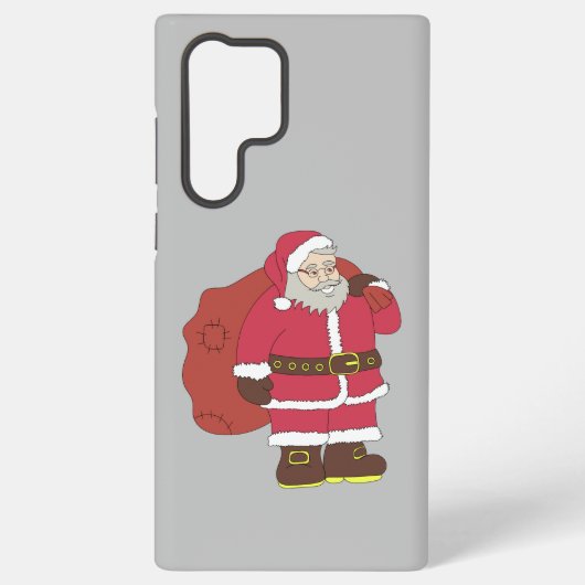 Sinterklaas in rood met cadeautas en eierlassen samsung galaxy hoesje (Achterkant)