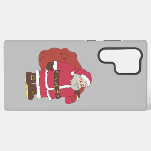 Sinterklaas in rood met cadeautas en eierlassen samsung galaxy hoesje (Achterkant horizontaal)