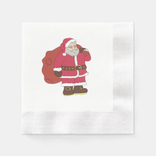 Sinterklaas in rood met cadeautas en eierlassen servet