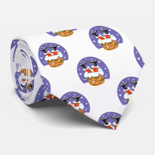 Sinterklaas in schoorsteen, sneeuw, Kerstmis, Nieu Stropdas