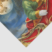  Sinterklaas in Sleigh, Golden Moon, Sterren Tissuepapier (Detail)