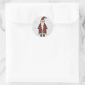 Sinterklaas in Snow Ronde Sticker (Tas)