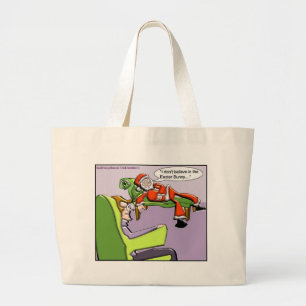 Sinterklaas in therapie Funny Kerstcadeaus & T-shi Grote Tote Bag
