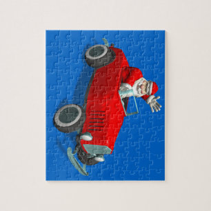 Sinterklaas in warme weg legpuzzel