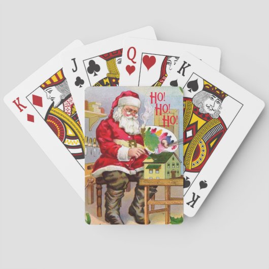 Sinterklaas in zijn atelier pokerkaarten (Achterkant)