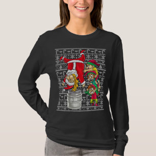 Sinterklaas Keg Stand Bierelven Drink Humor CH T-shirt