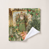 Sinterklaas Kerst Antiek Mooie Kunst Bad Handdoek (Wasdoekje)