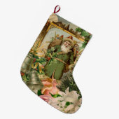 Sinterklaas Kerst Antiek Mooie Kunst Grote Kerstsok (Voorkant (Hangend))