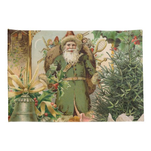 Sinterklaas Kerst Antiek Mooie Kunst Kussensloop (Achterkant-Rechts)