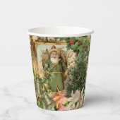 Sinterklaas Kerst Antiek Mooie Kunst Papieren Bekers (Achterkant)