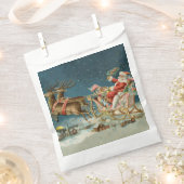 Sinterklaas Kerst Antiek Sleigh Rendier Bedankzakje (Geknipt)