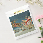 Sinterklaas Kerst Antiek Sleigh Rendier Bedankzakje (Gezegeld)