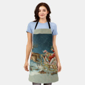 Sinterklaas Kerst Antiek Sleigh Rendier Schort (Gedragen)