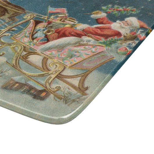 Sinterklaas Kerst Antiek Sleigh Rendier Snijplank (Hoek)