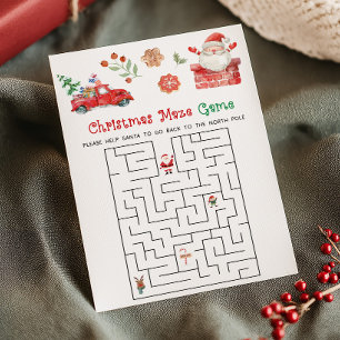 Sinterklaas Kerst Doolhof Spel Feestdagenkaart