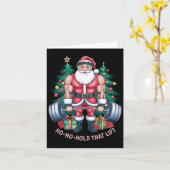Sinterklaas Kerst Gym Workout Ho-ho-hold Dat Kaart (Gele Bloem)