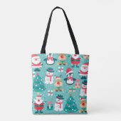 Sinterklaas Kerst Patroon Draagtas (Achterkant)