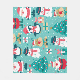 Sinterklaas Kerst Patroon Fleece Deken